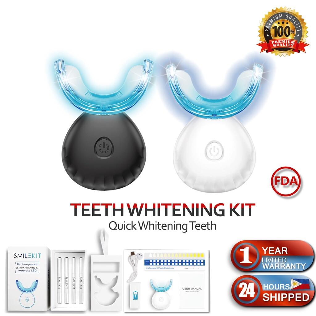 Kit de Branqueamento Dentário Recargável com LED – Sorriso Brilhante em Casa ✨🦷