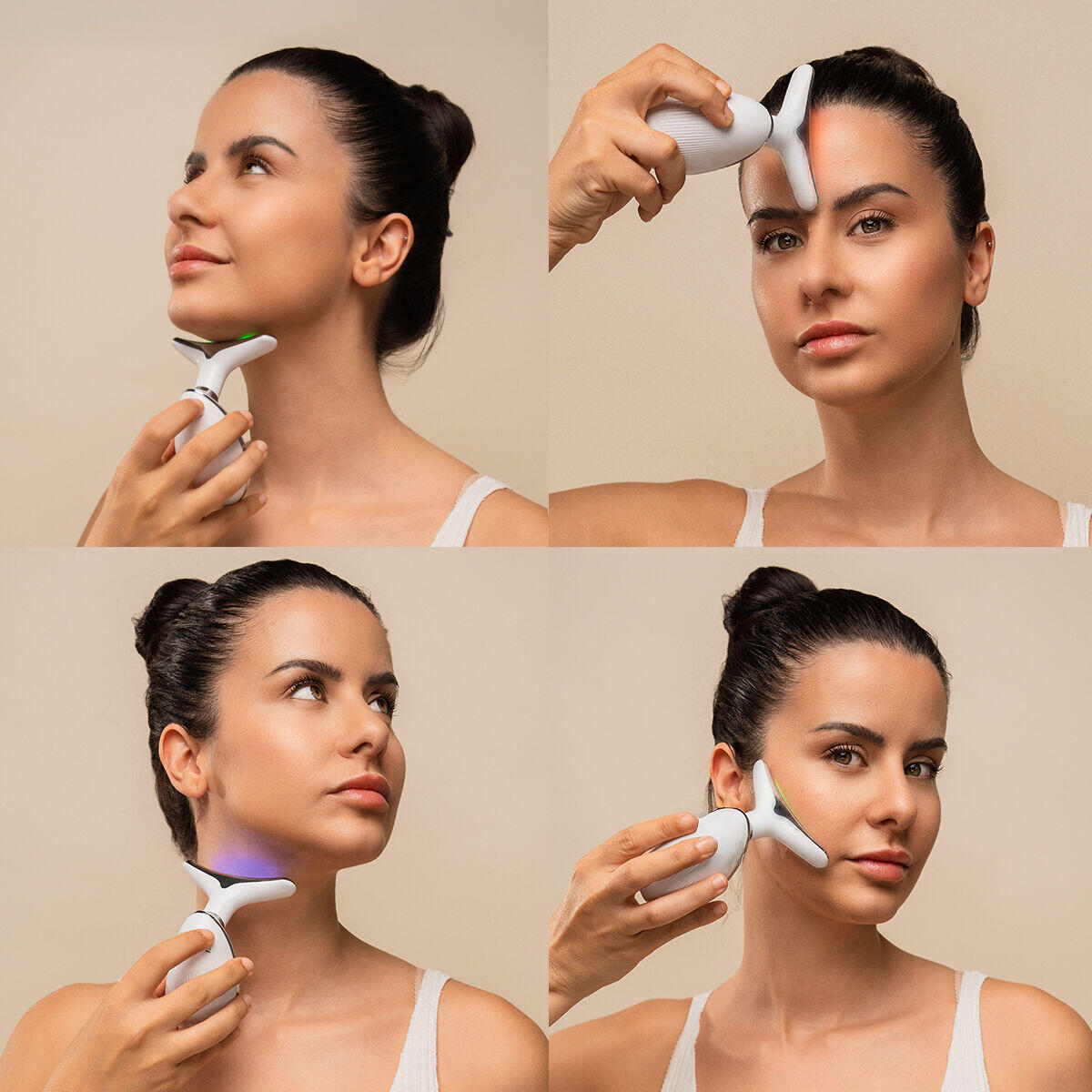 Massageador Facial Reafirmante com LED, EMS e Calor Selora – Rosto e Pescoço